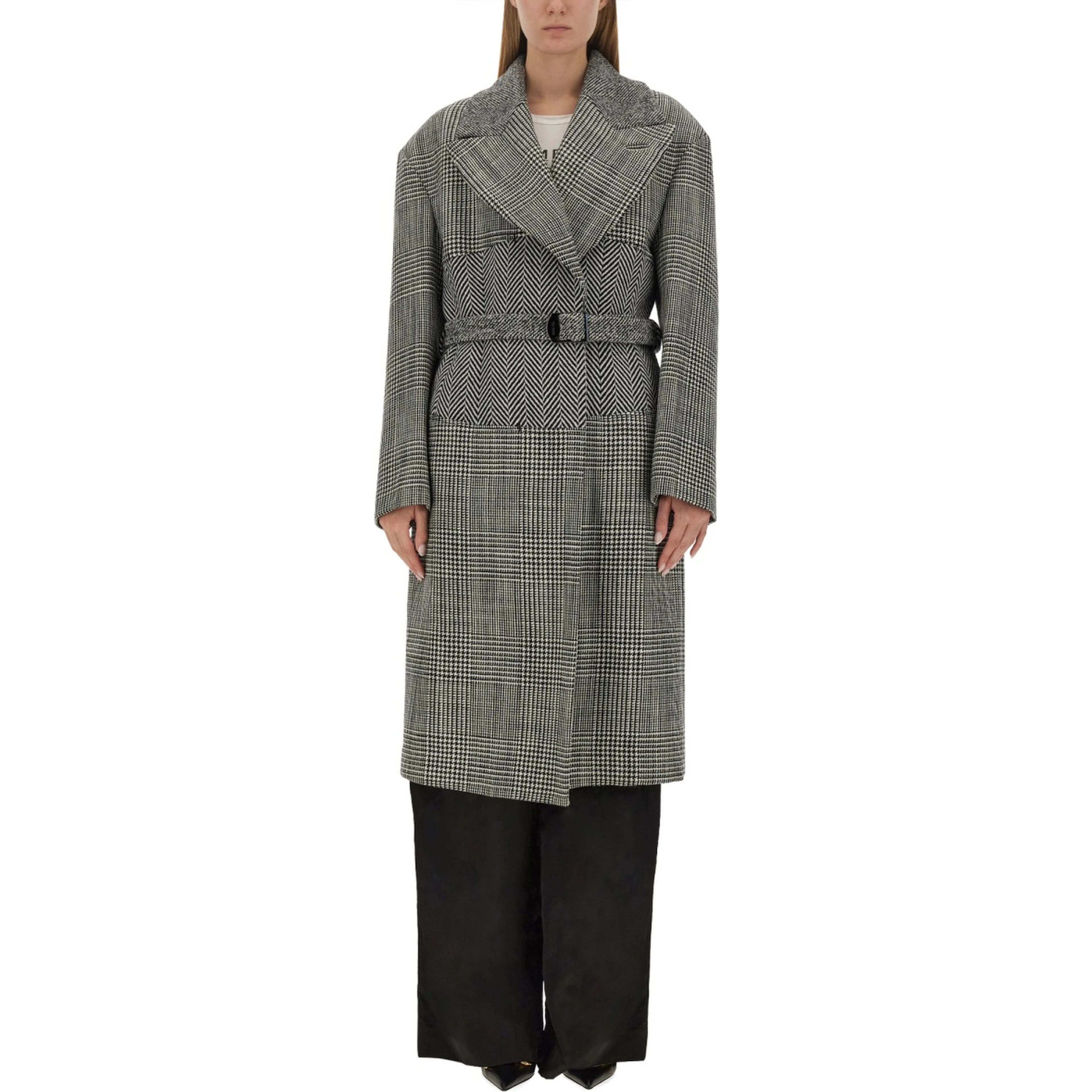 WOOL PATCHWORK COAT