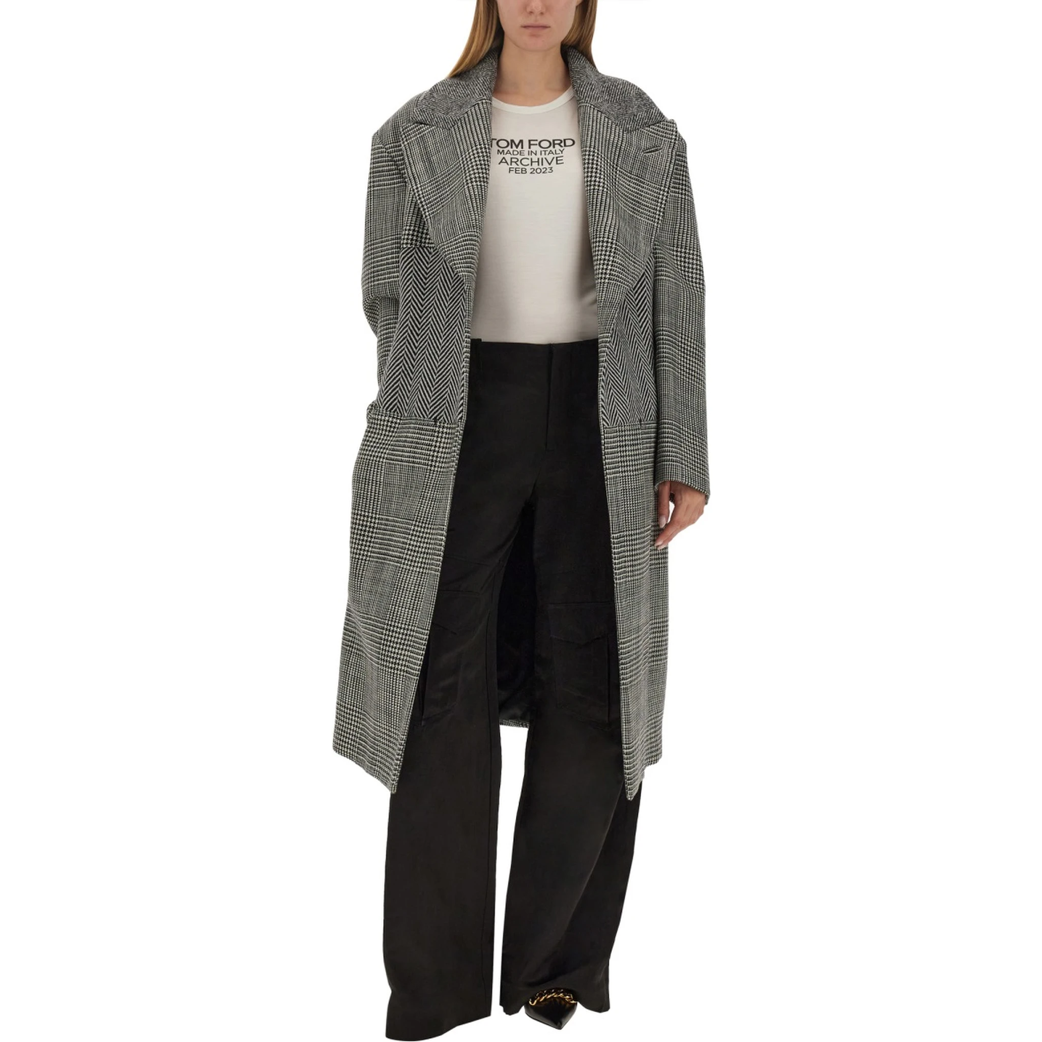 WOOL PATCHWORK COAT