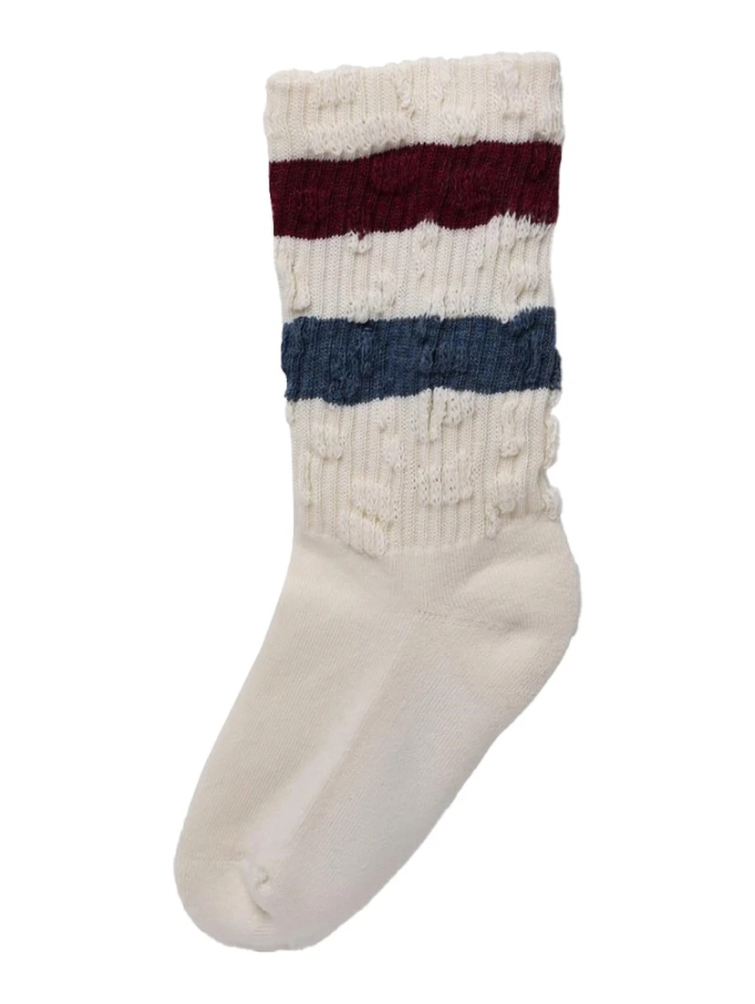stripes distressed socks