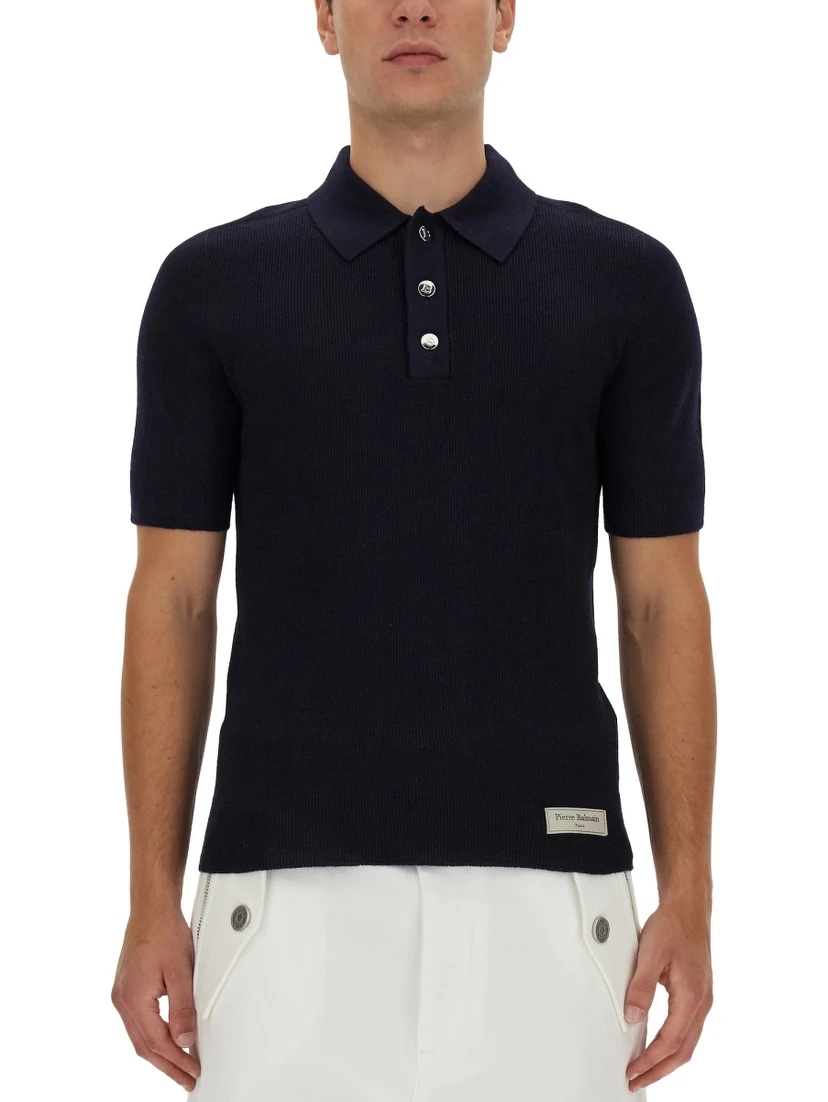 POLO WITH LOGO PATCH