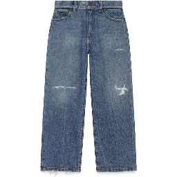 worn effect jeans