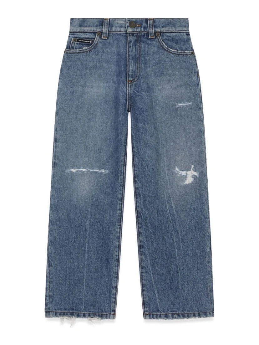 worn effect jeans