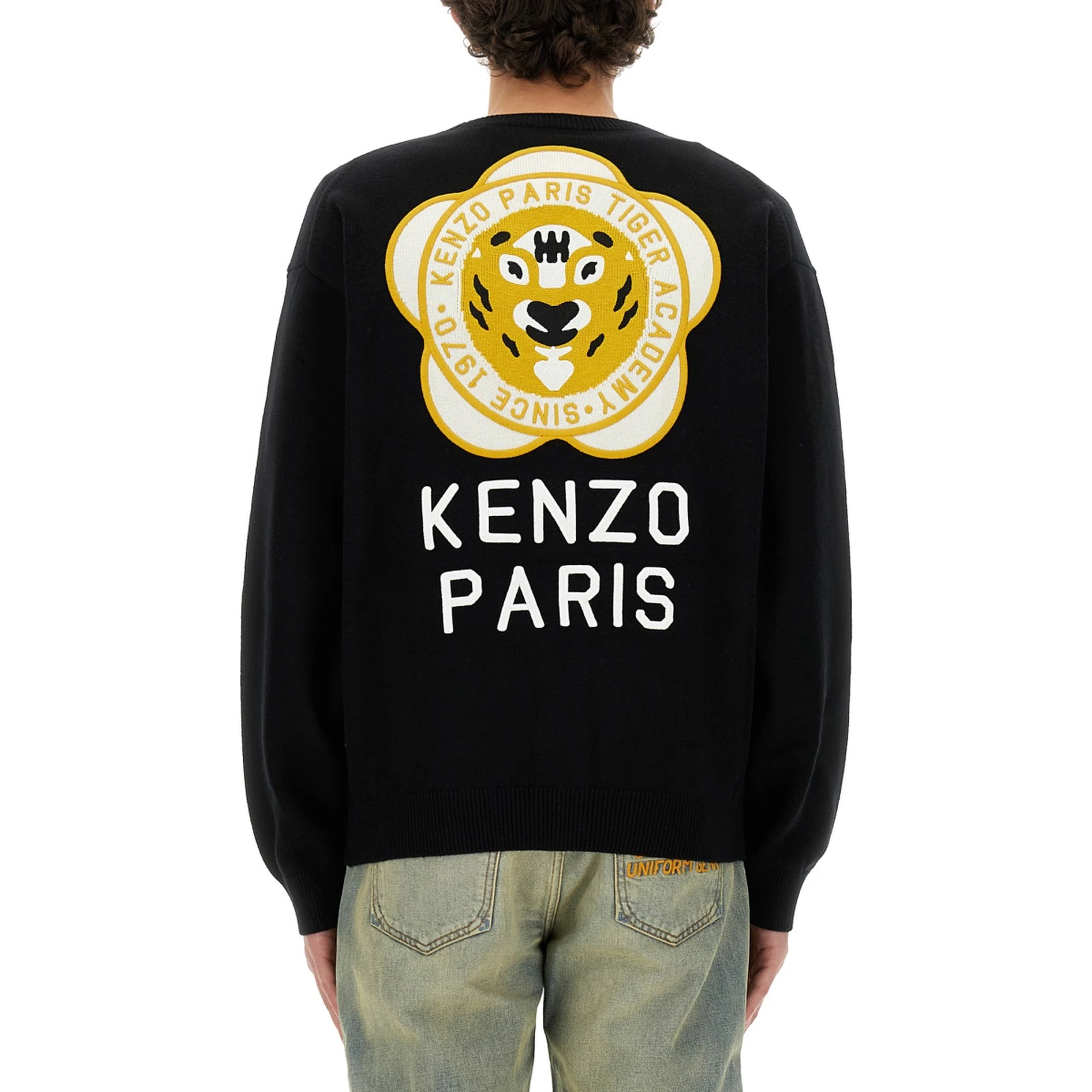 CARDIGAN WITH EMBROIDERED TIGER ACADEMY