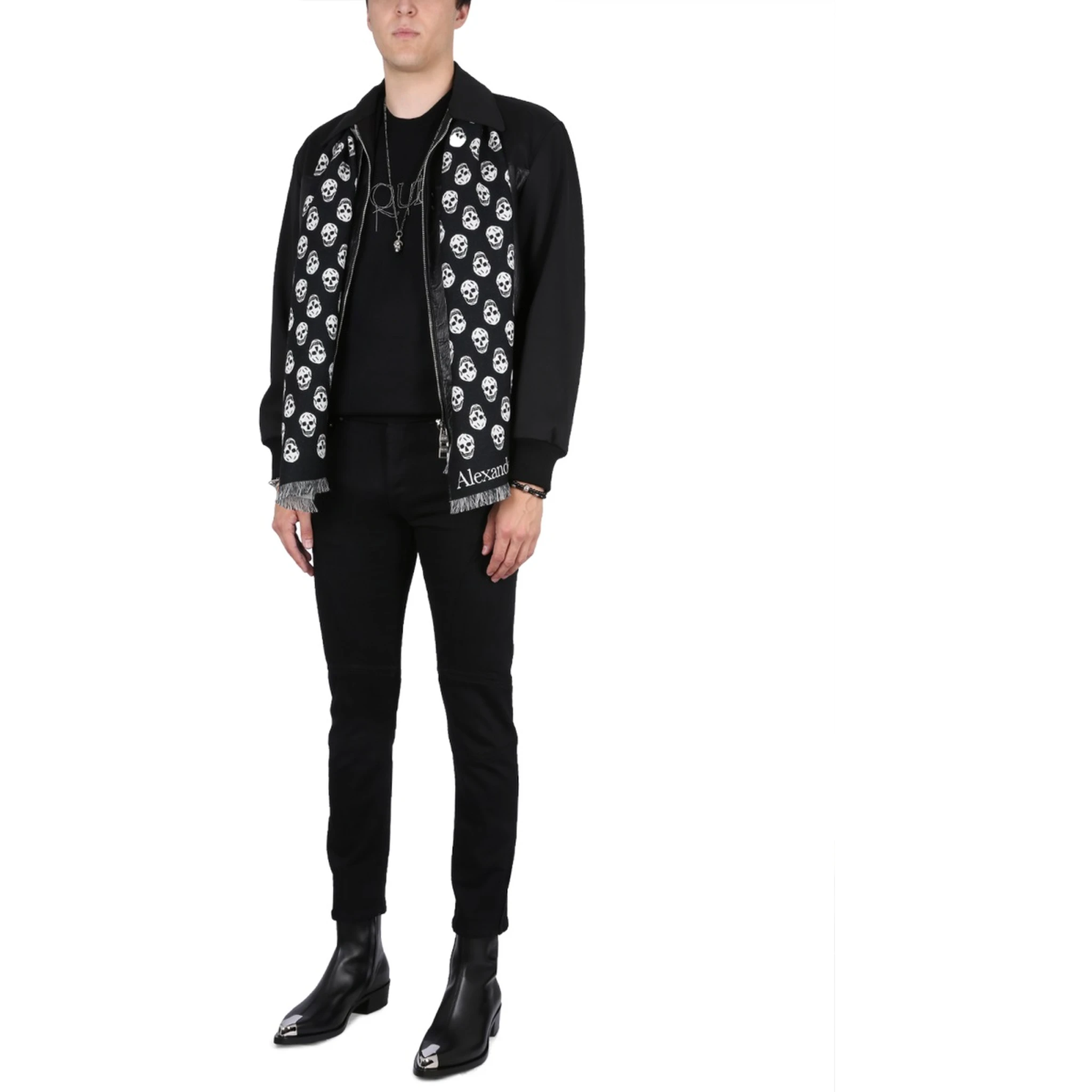 LEATHER BOMBER JACKET