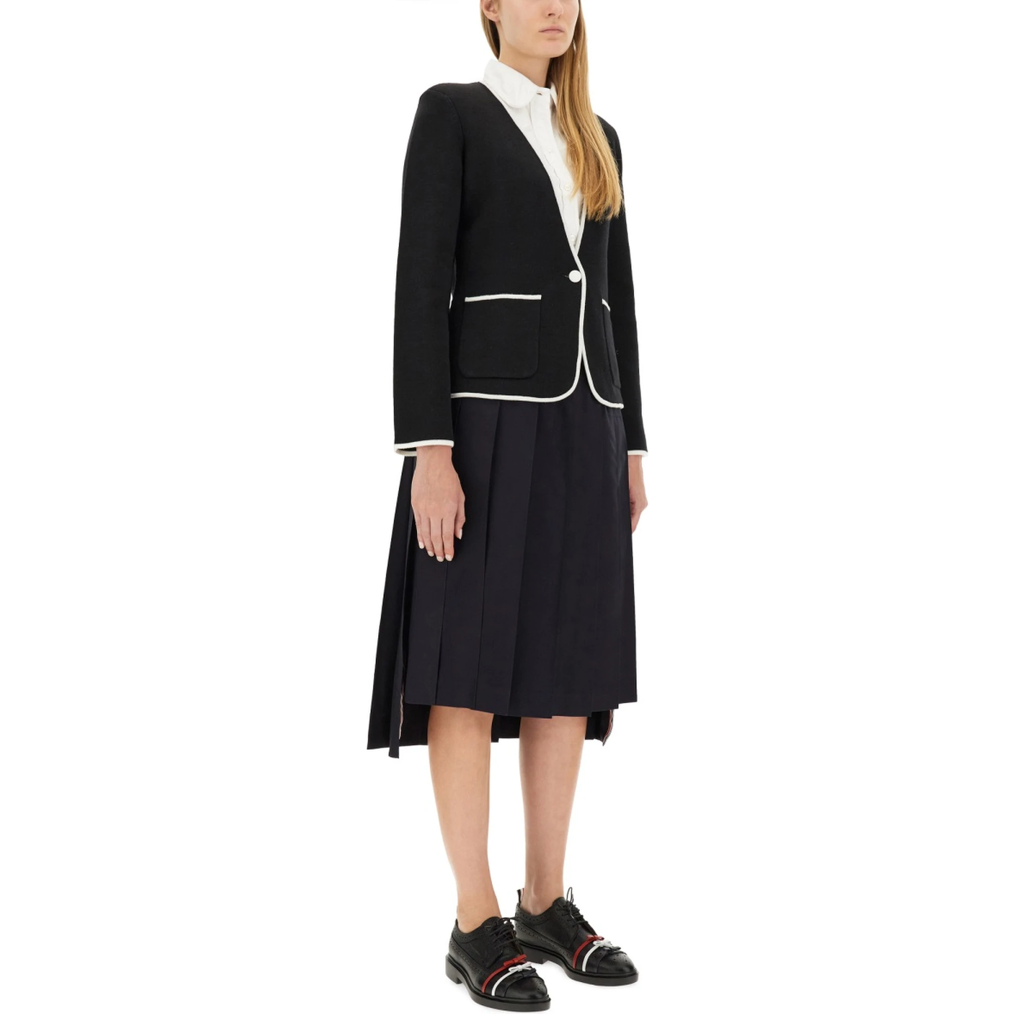 SINGLE-BREASTED COLLARLESS JACKET