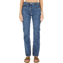 JEANS WITH LOGO EMBROIDERY