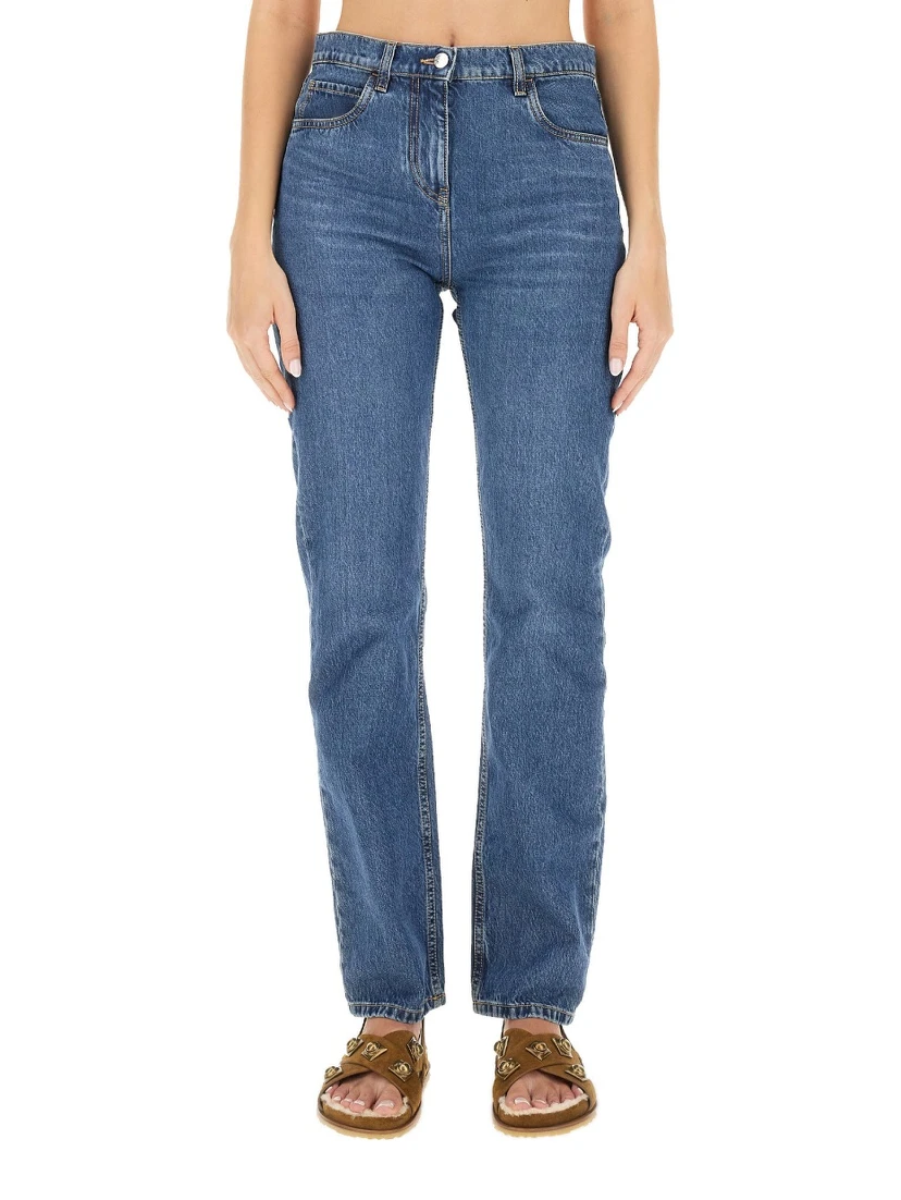 JEANS WITH LOGO EMBROIDERY