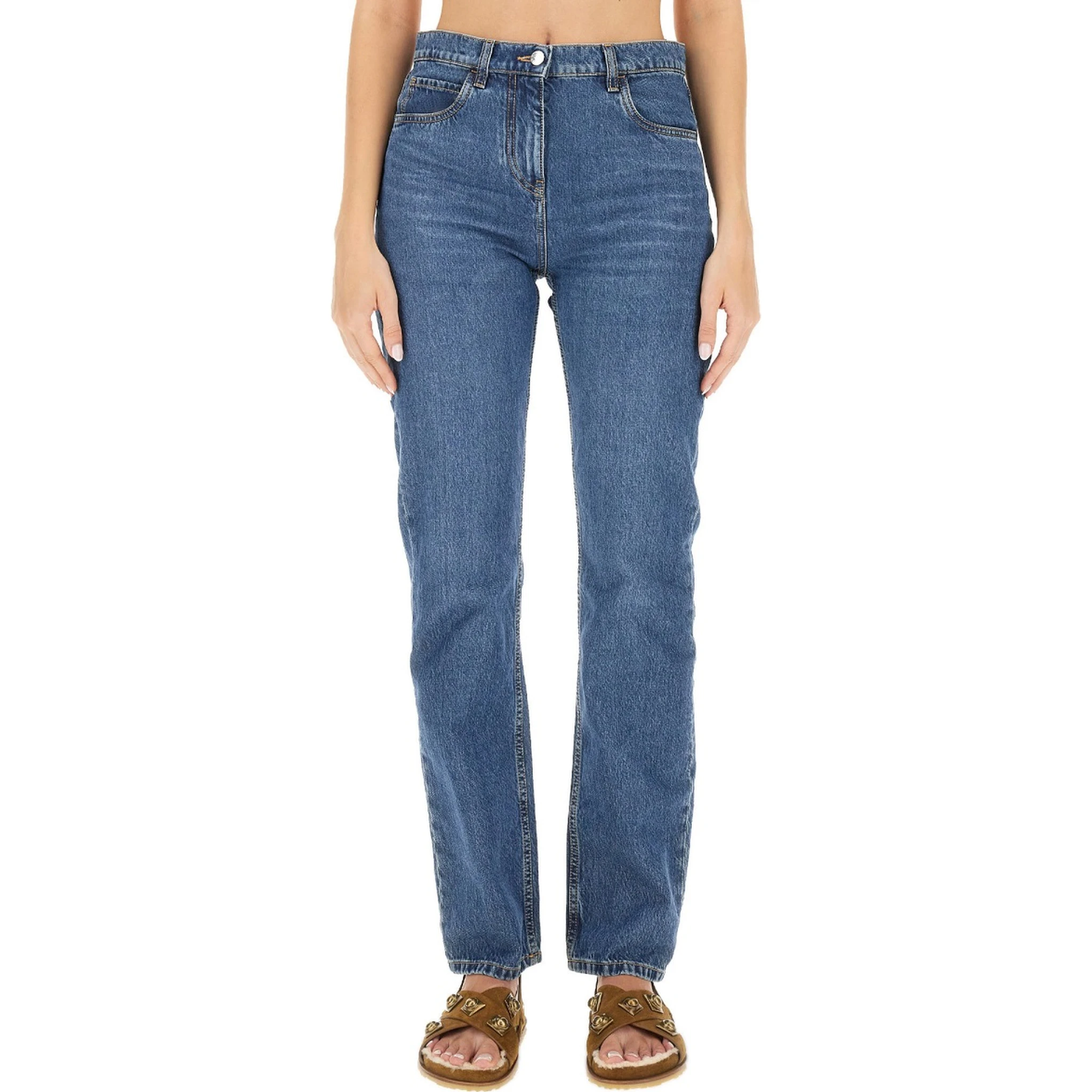 JEANS WITH LOGO EMBROIDERY