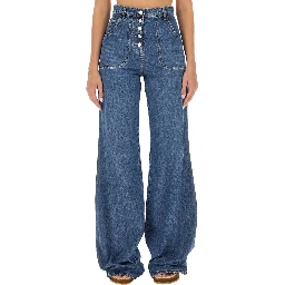 JEANS WITH FOLIAGE POCKETS