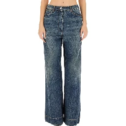 JEANS WITH EMBROIDERED PEGASUS
