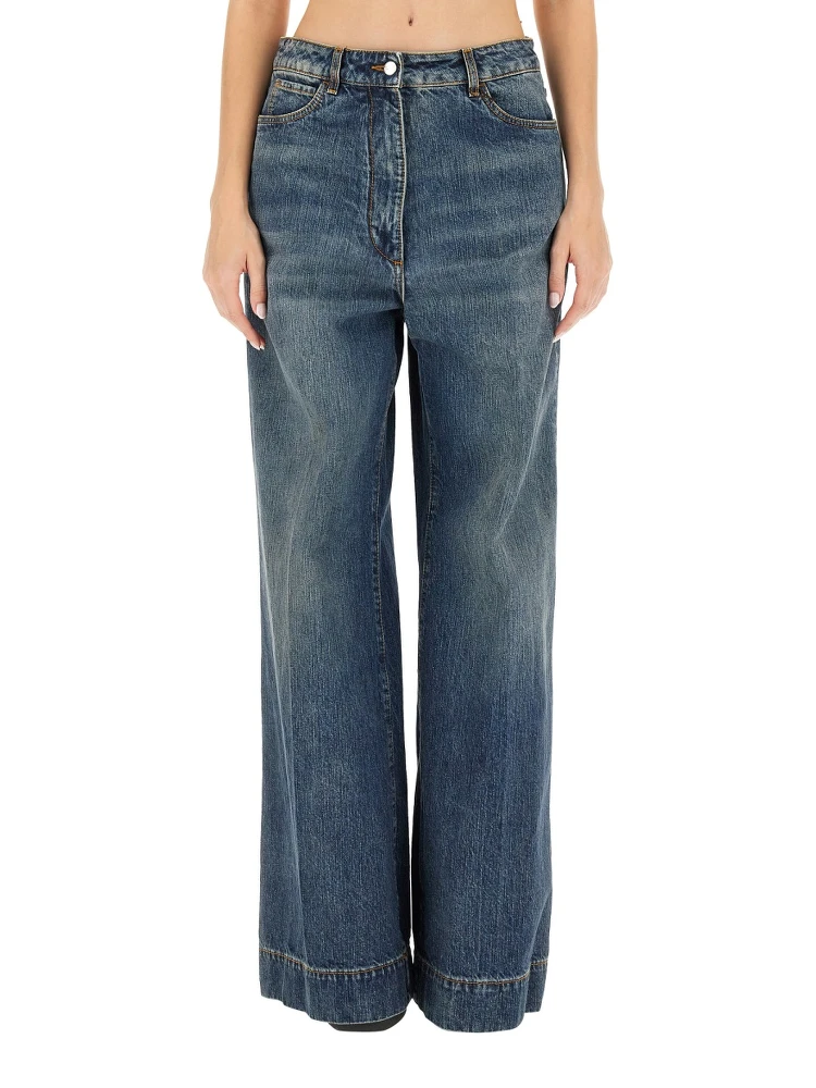 JEANS WITH EMBROIDERED PEGASUS