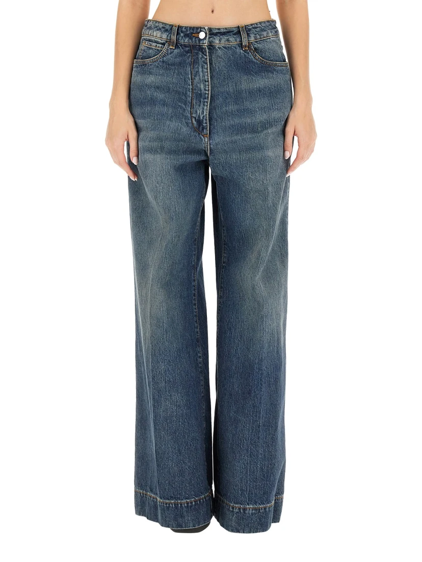 JEANS WITH EMBROIDERED PEGASUS