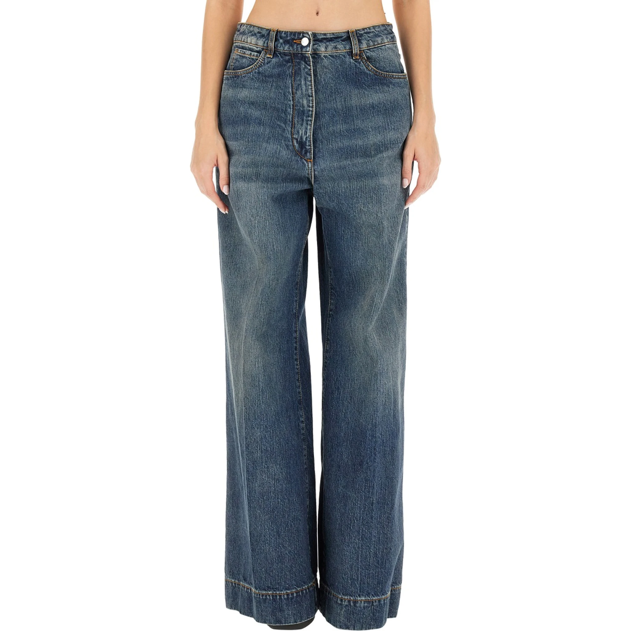 JEANS WITH EMBROIDERED PEGASUS