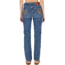 JEANS WITH LOGO EMBROIDERY