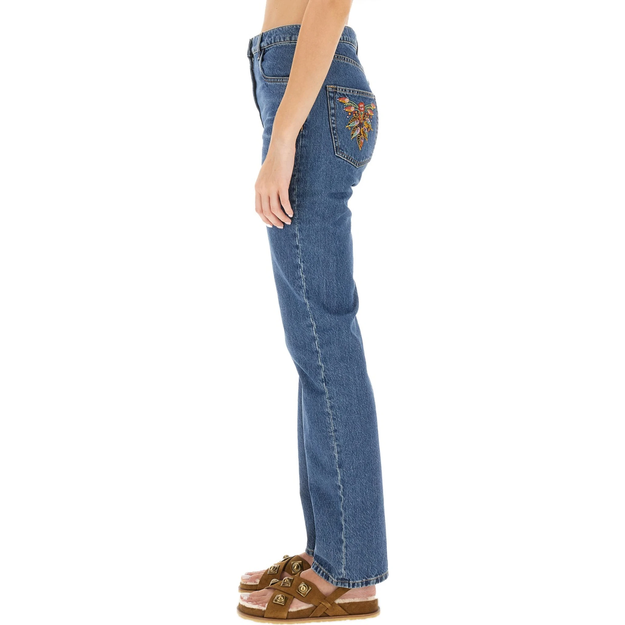 JEANS WITH LOGO EMBROIDERY