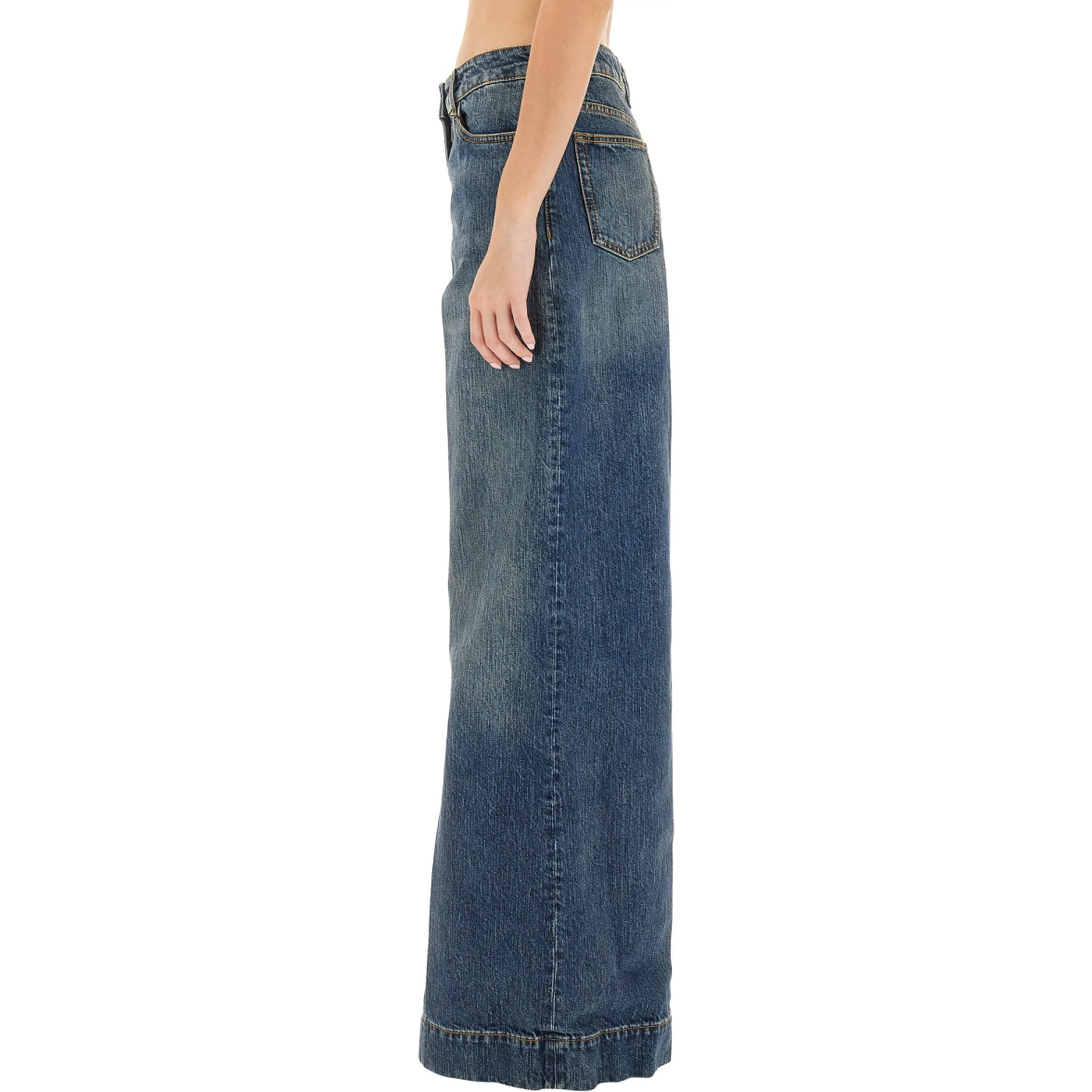JEANS WITH EMBROIDERED PEGASUS