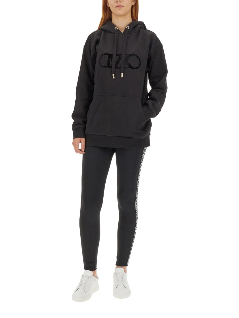 FLOCKED LOGO SWEATSHIRT