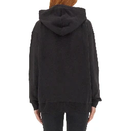 FLOCKED LOGO SWEATSHIRT