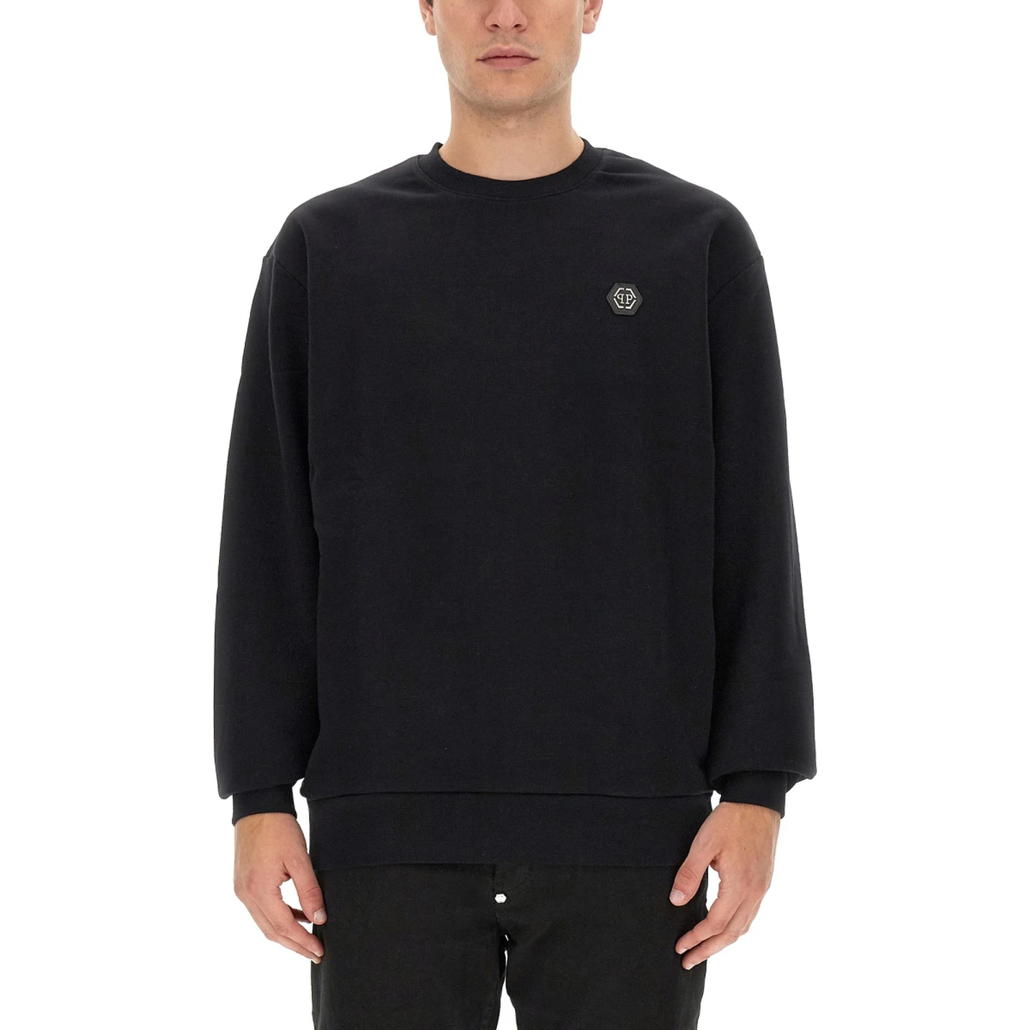 SWEATSHIRT WITH RHINESTONE LOGO