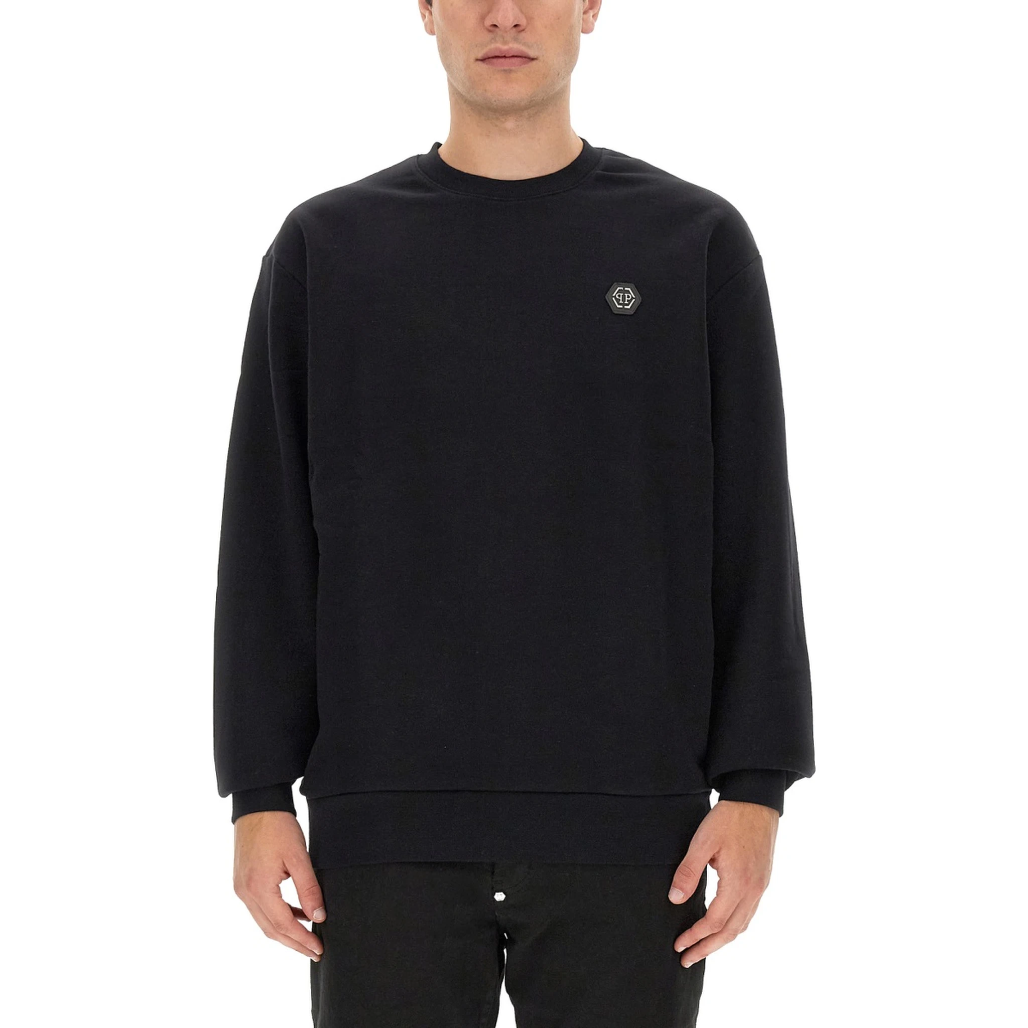 SWEATSHIRT WITH RHINESTONE LOGO