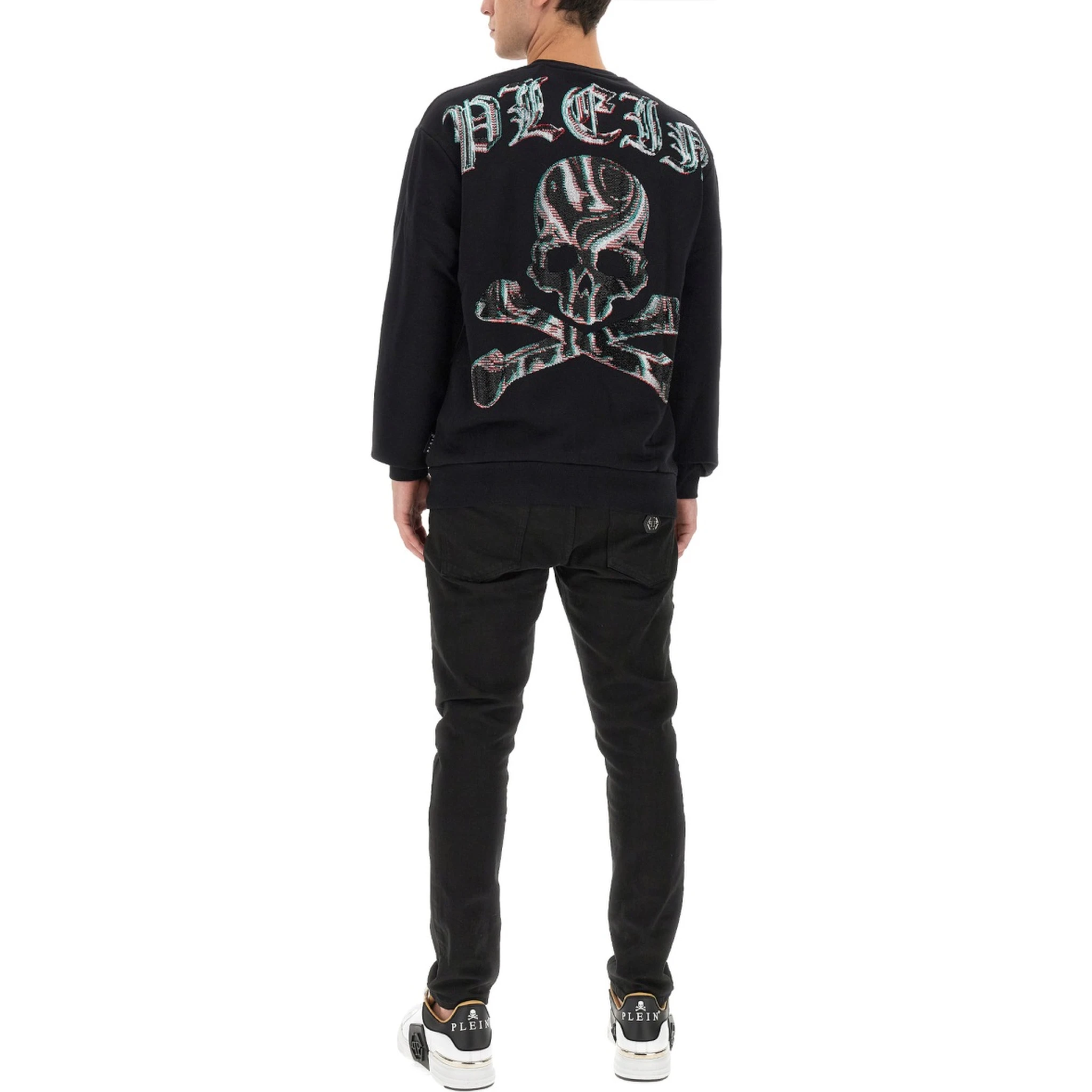 SWEATSHIRT WITH RHINESTONE LOGO