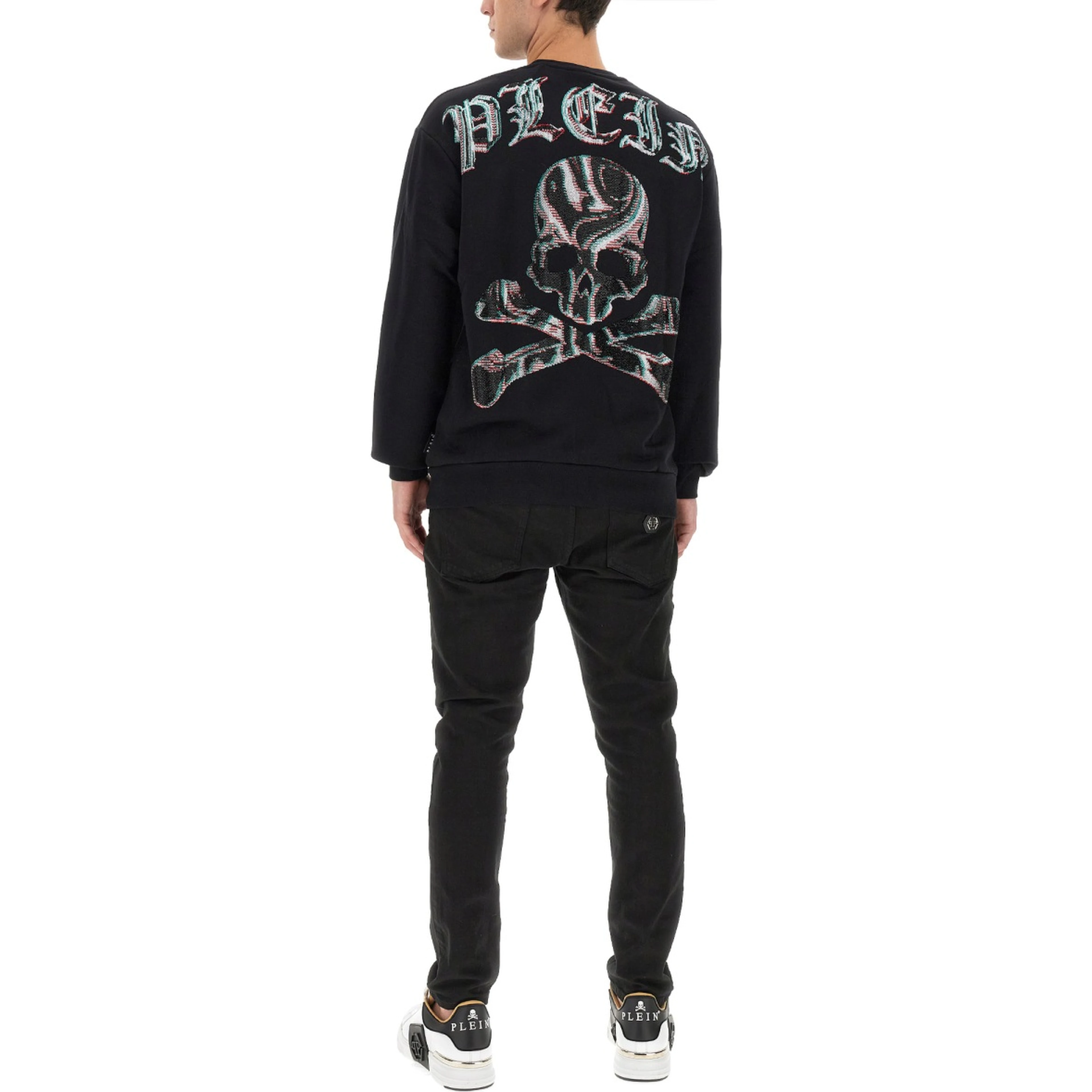 SWEATSHIRT WITH RHINESTONE LOGO