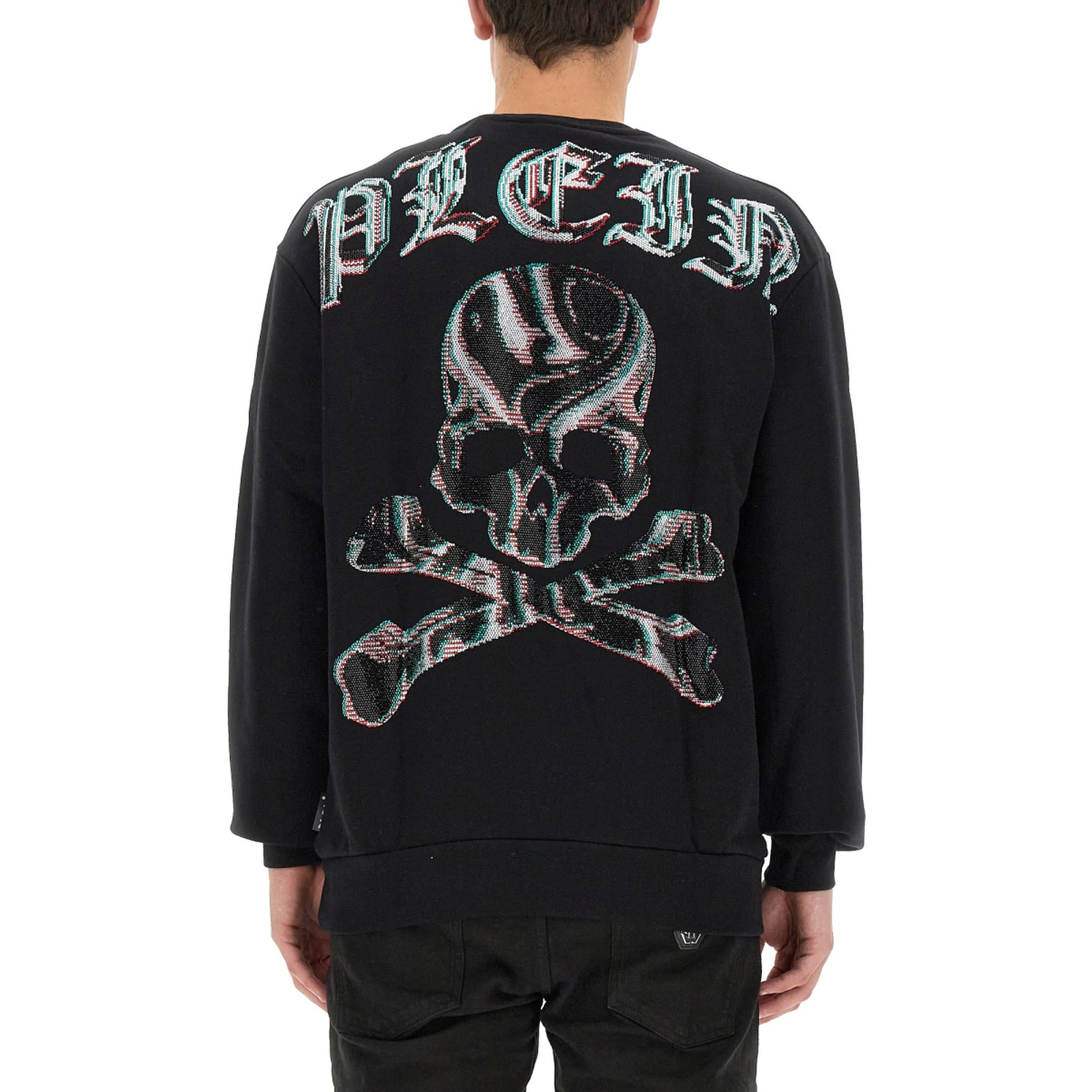SWEATSHIRT WITH RHINESTONE LOGO