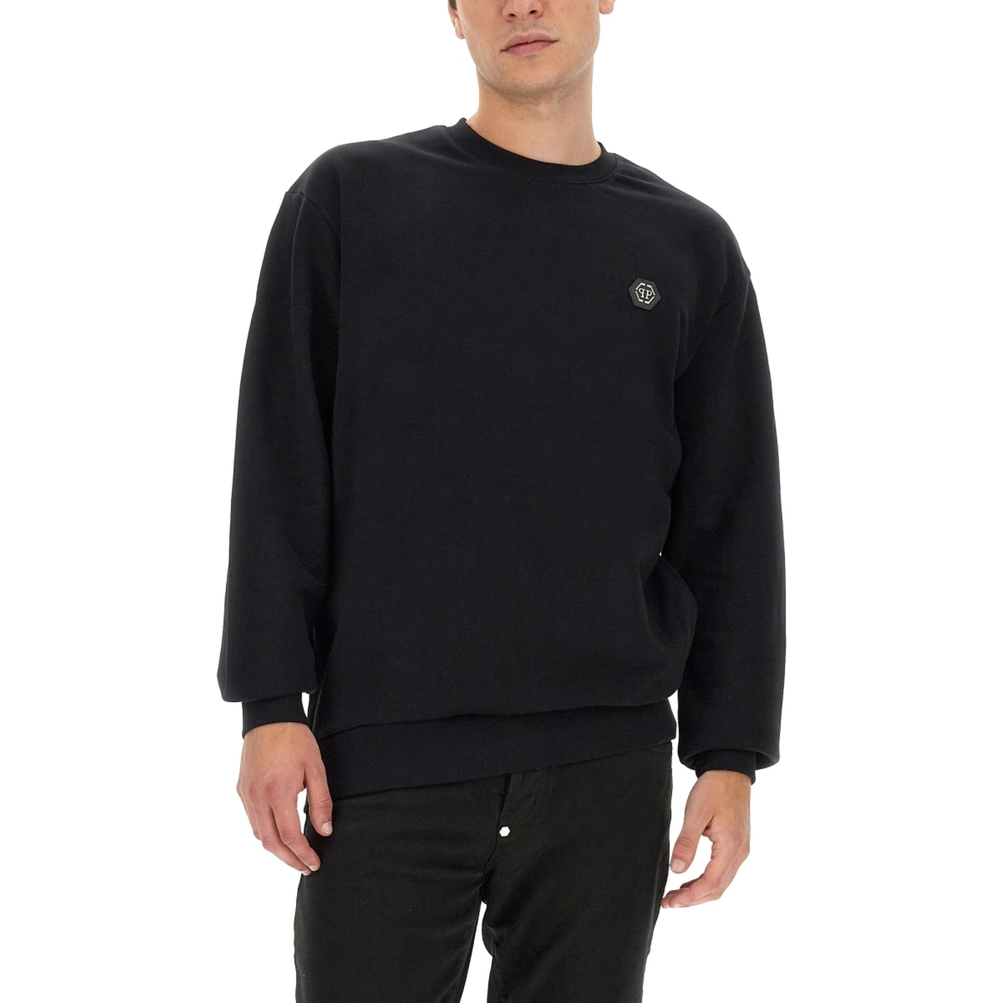 SWEATSHIRT WITH RHINESTONE LOGO