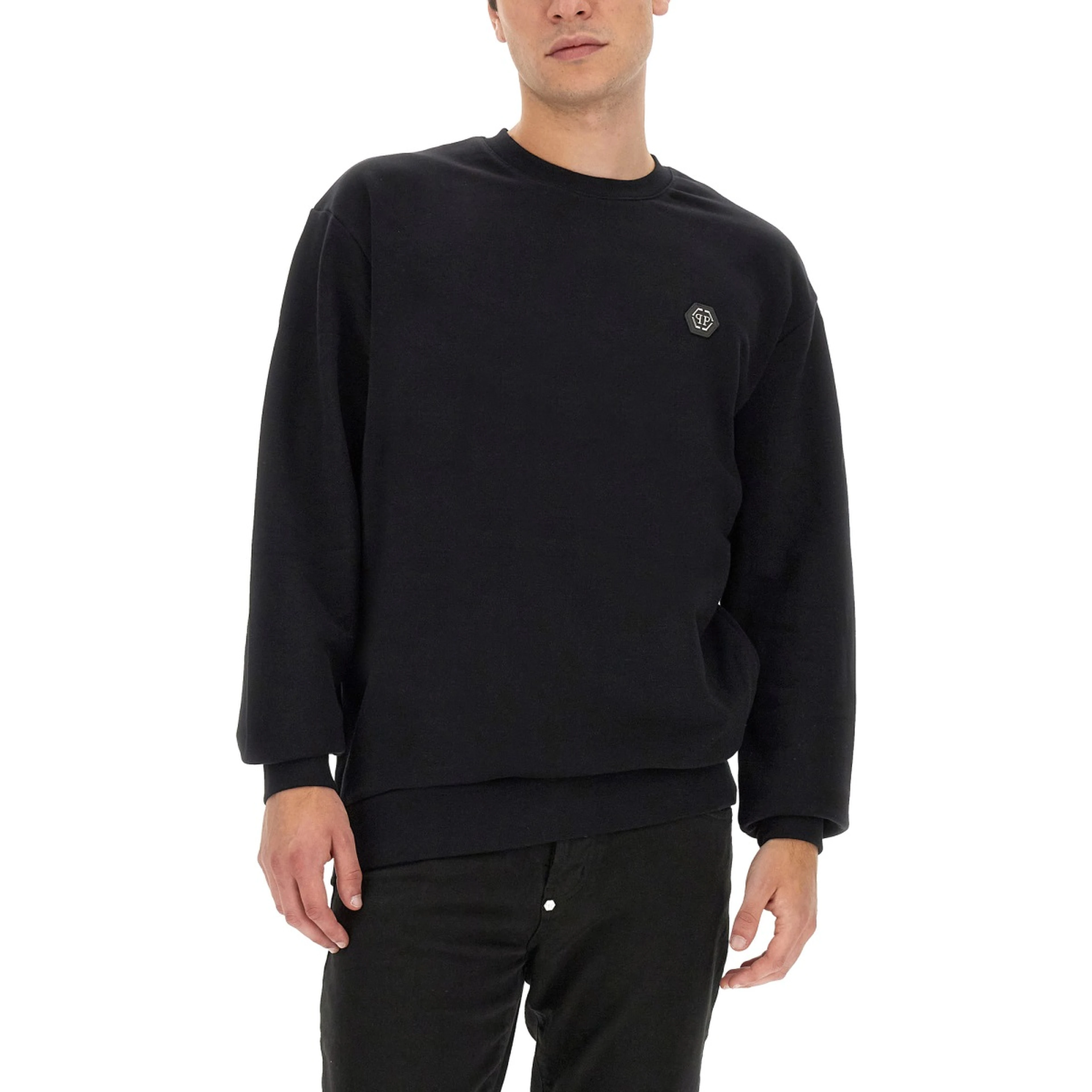 SWEATSHIRT WITH RHINESTONE LOGO
