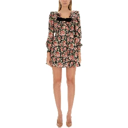 FLOWER PRINT MINI DRESS