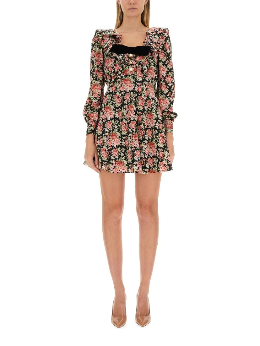 FLOWER PRINT MINI DRESS