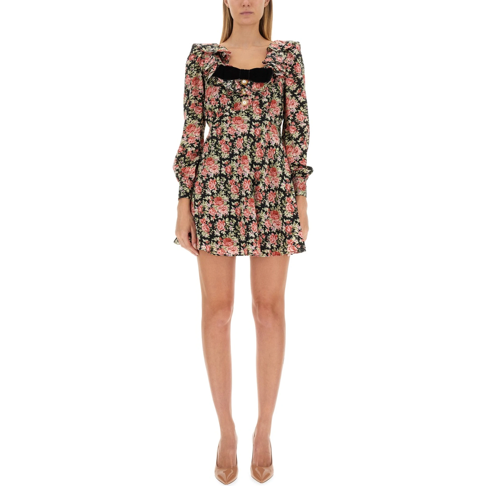 FLOWER PRINT MINI DRESS