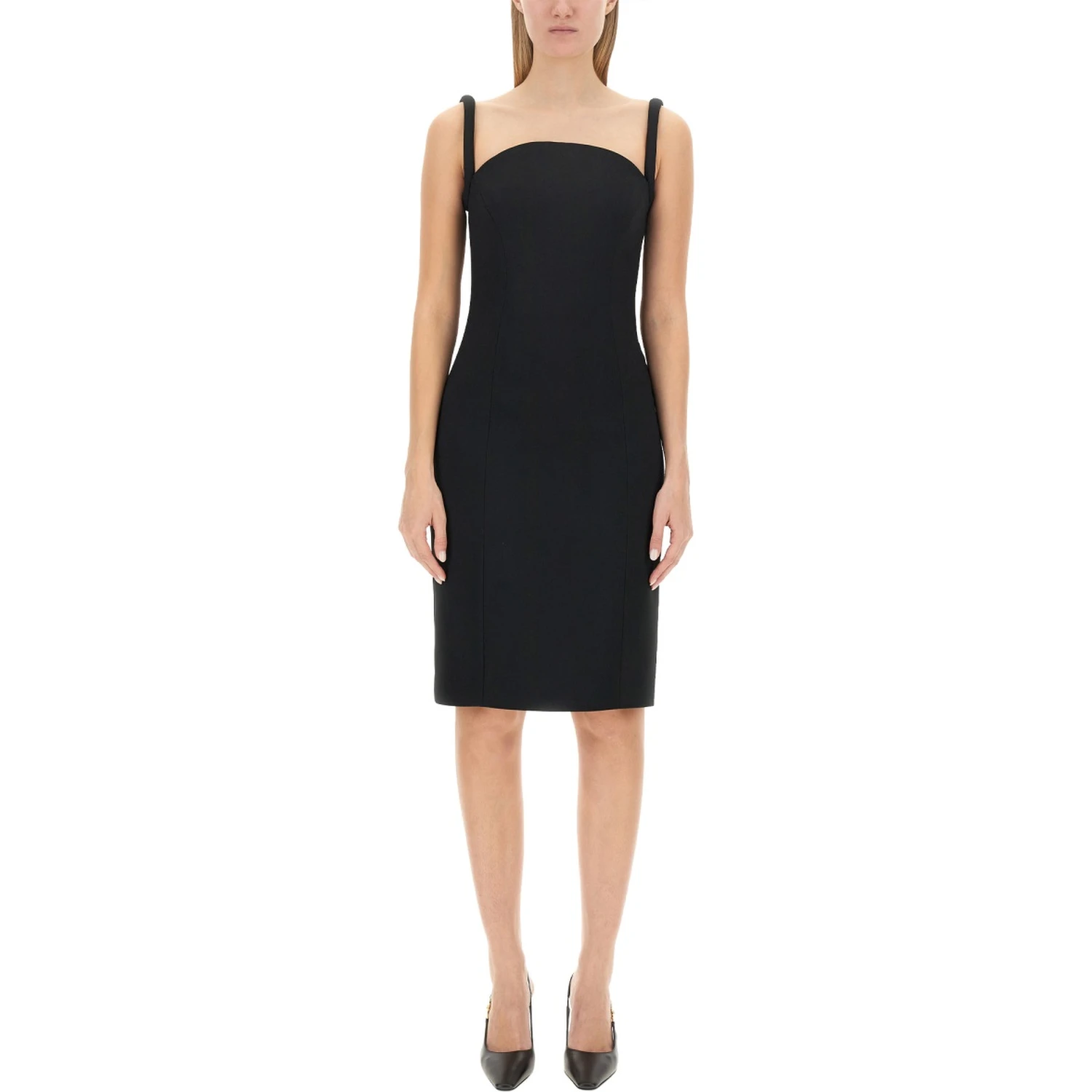 ROLLED MIDI DRESS