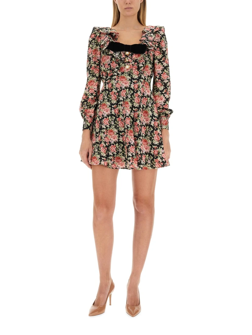 FLOWER PRINT MINI DRESS
