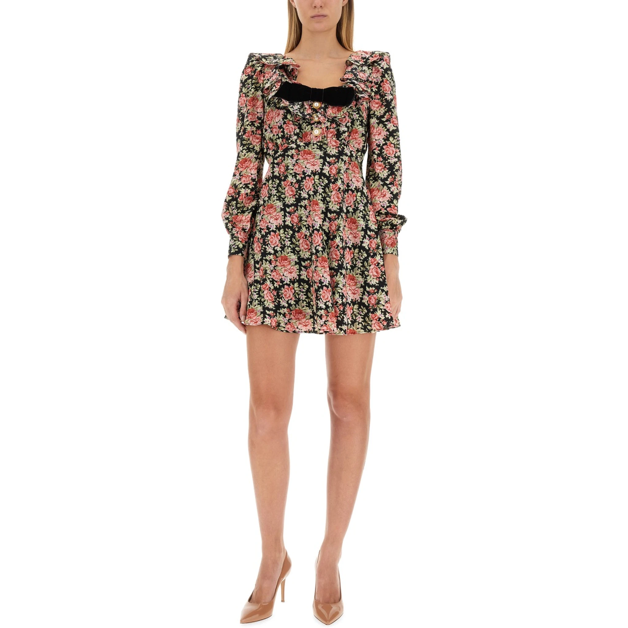 FLOWER PRINT MINI DRESS