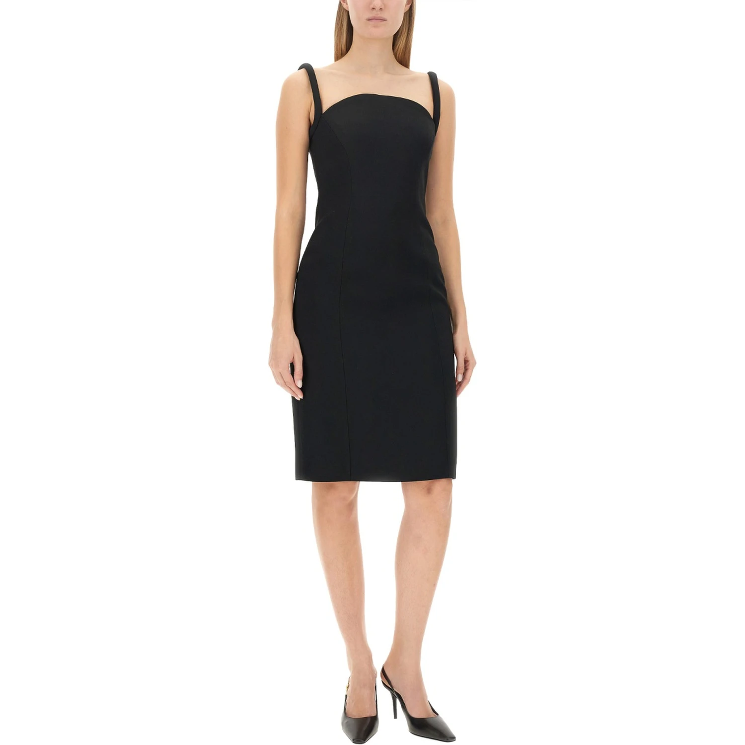 ROLLED MIDI DRESS