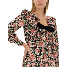 FLOWER PRINT MINI DRESS