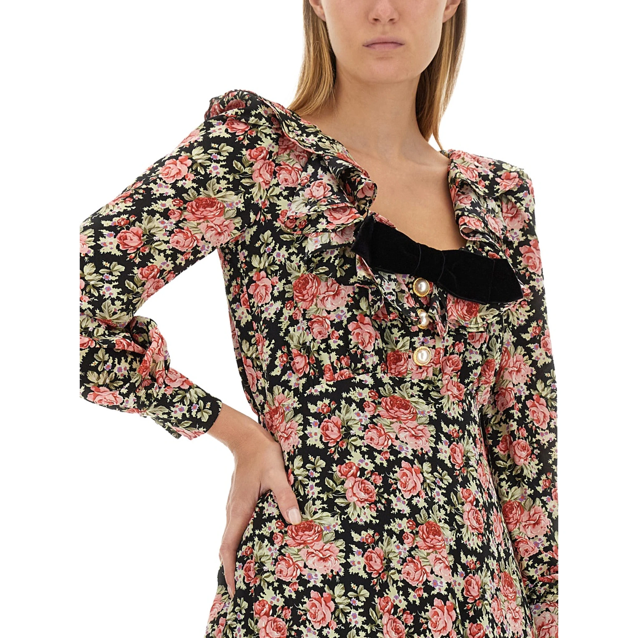 FLOWER PRINT MINI DRESS