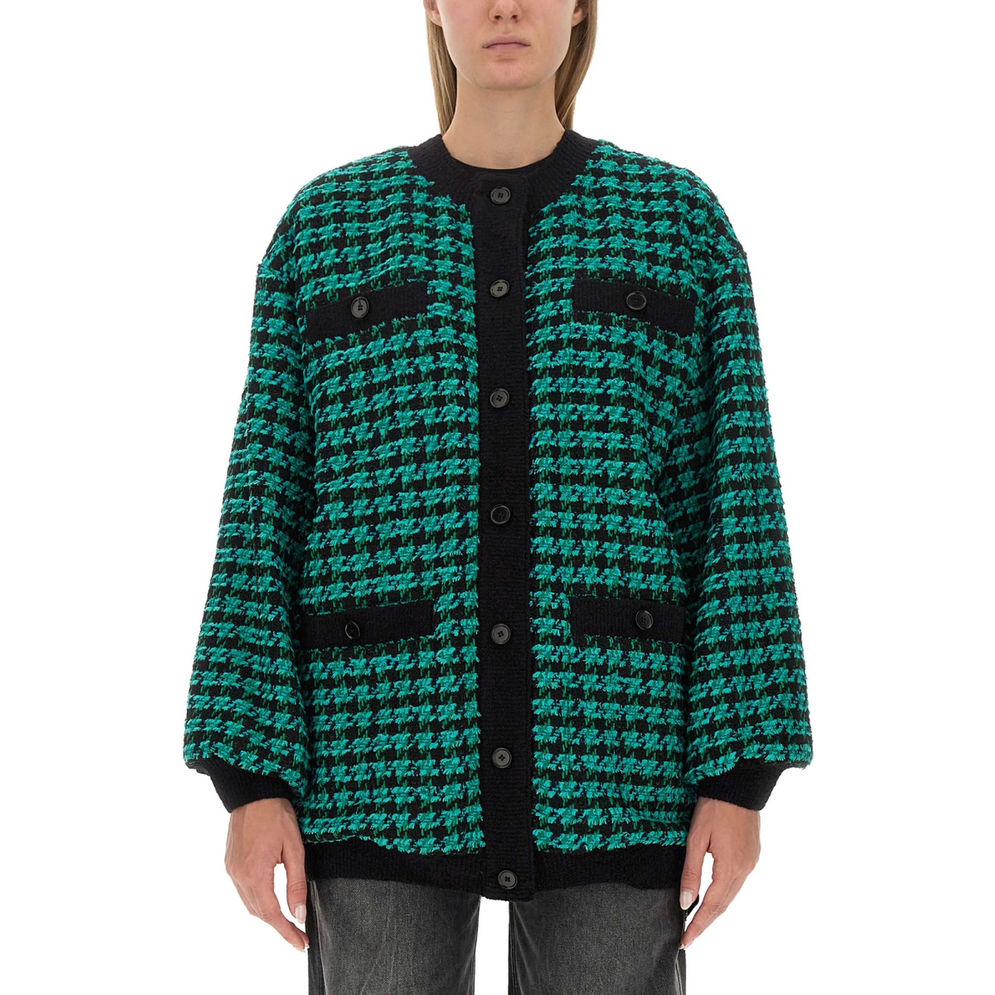 HOUNDSTOOTH TWEED JACKET