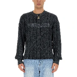 KNIT WITH GREEK BRAID WORK