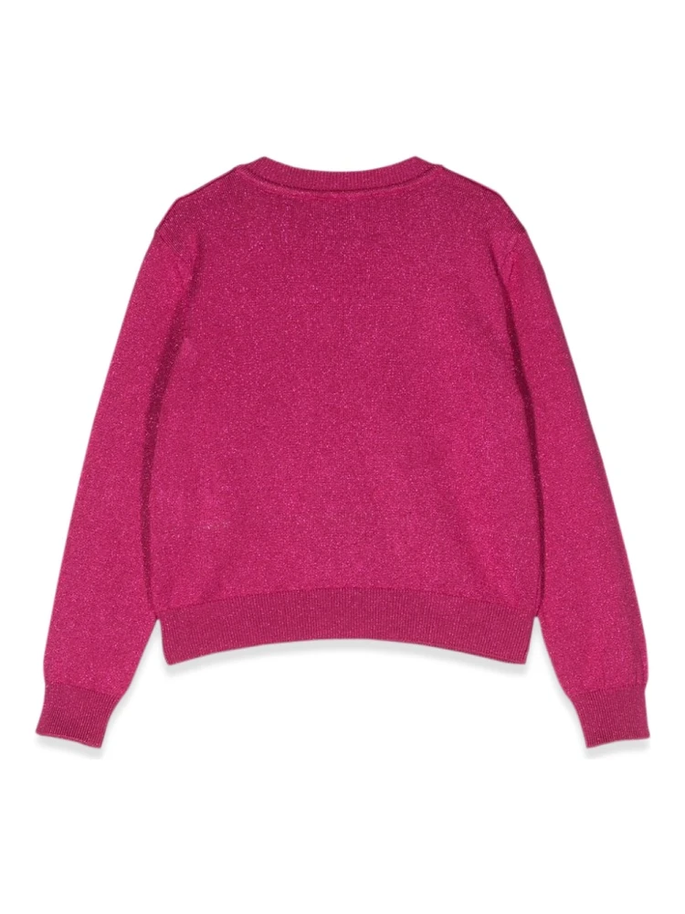 crew neck pullover with embroidered logo alternative
