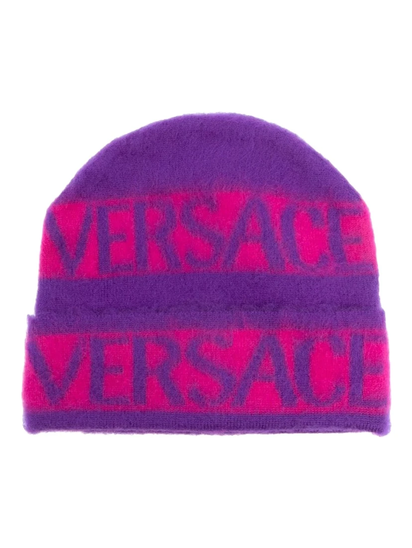 beanie logo stripes