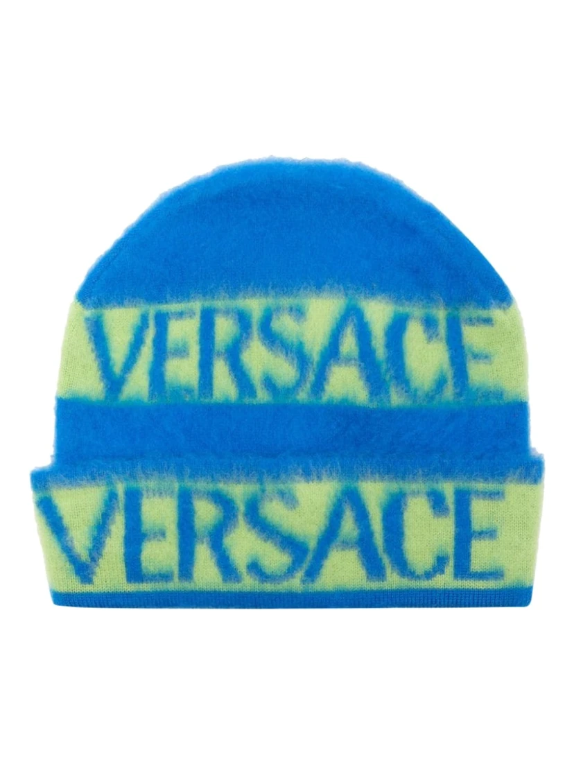 beanie logo stripes