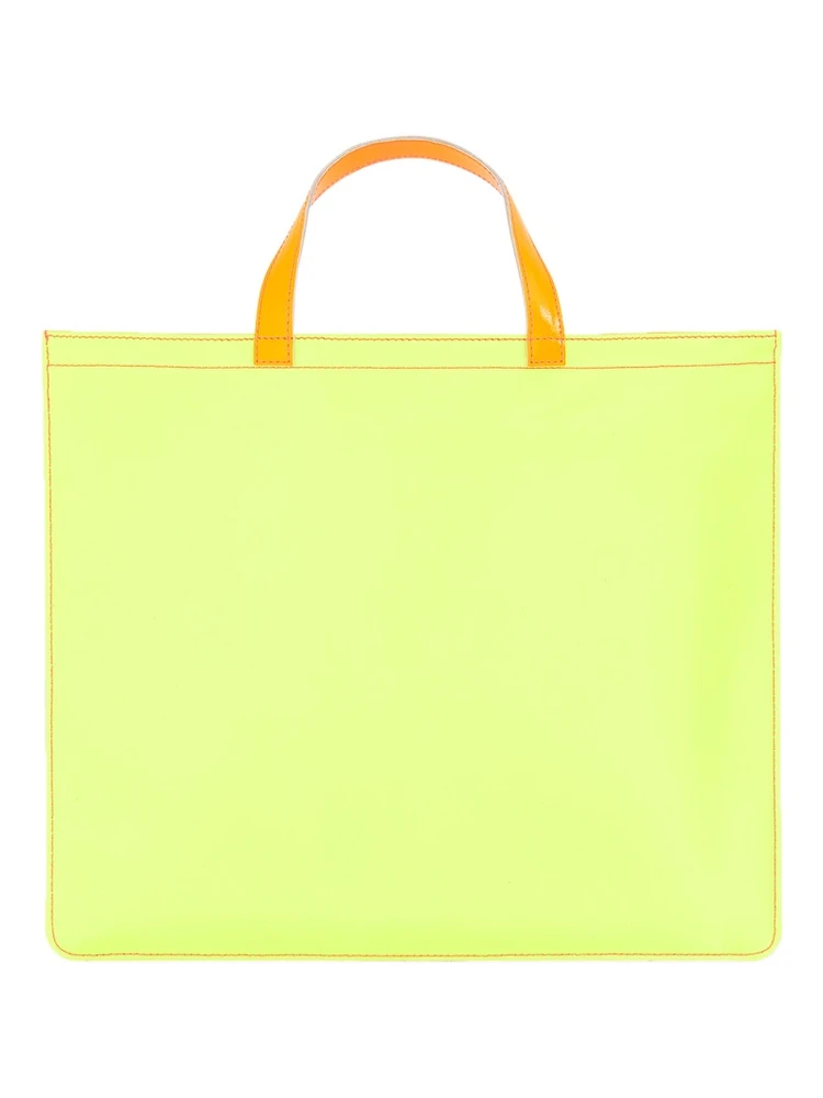 SUPER FLUO LEATHER TOTE BAG
