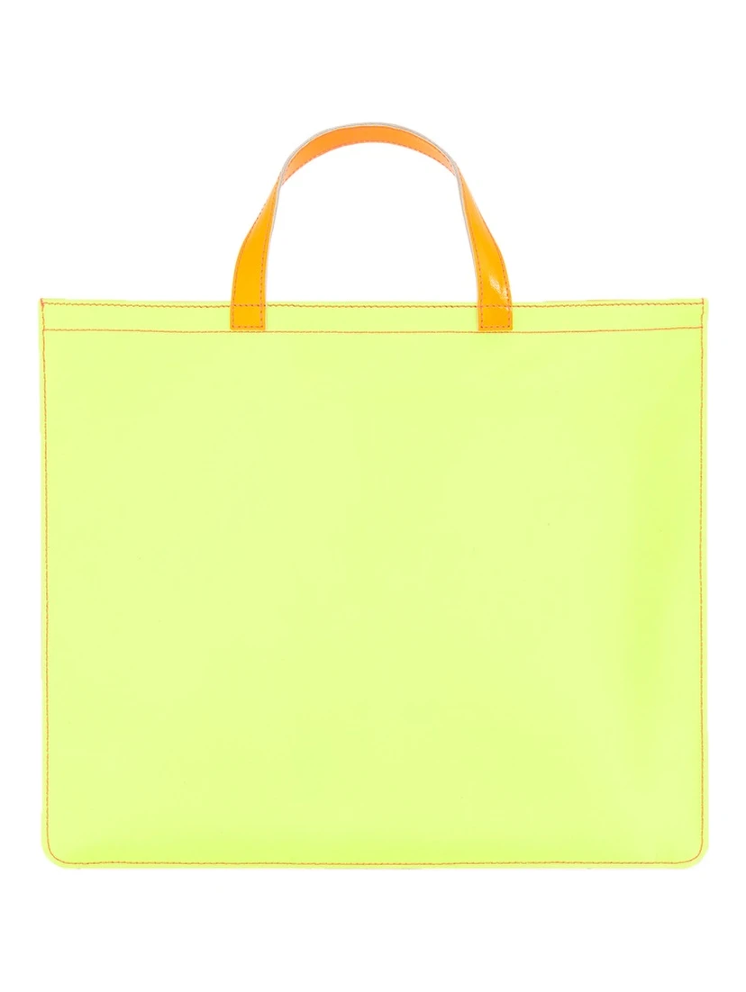 SUPER FLUO LEATHER TOTE BAG