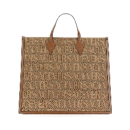 SHOPPER BAG WITH ALLOVER LOGO