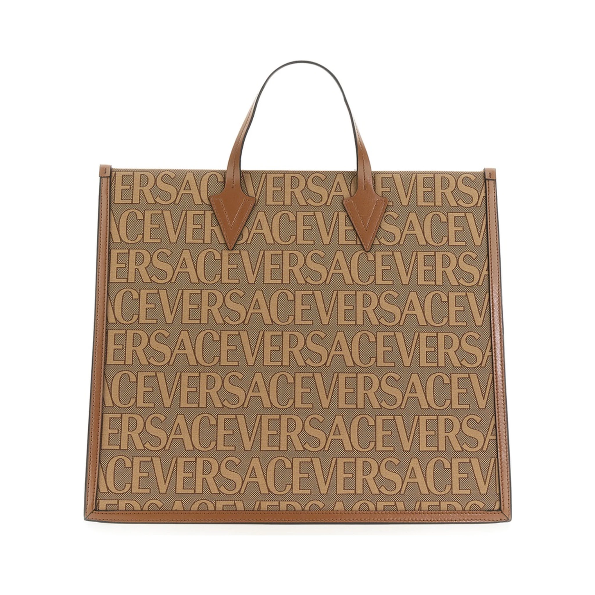 SHOPPER BAG WITH ALLOVER LOGO