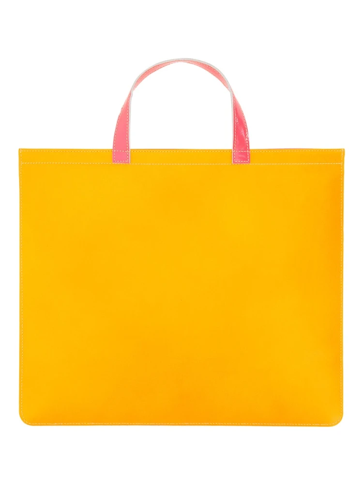 SUPER FLUO LEATHER TOTE BAG