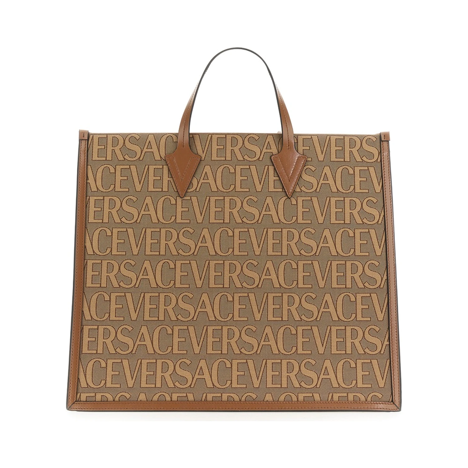 SHOPPER BAG WITH ALLOVER LOGO