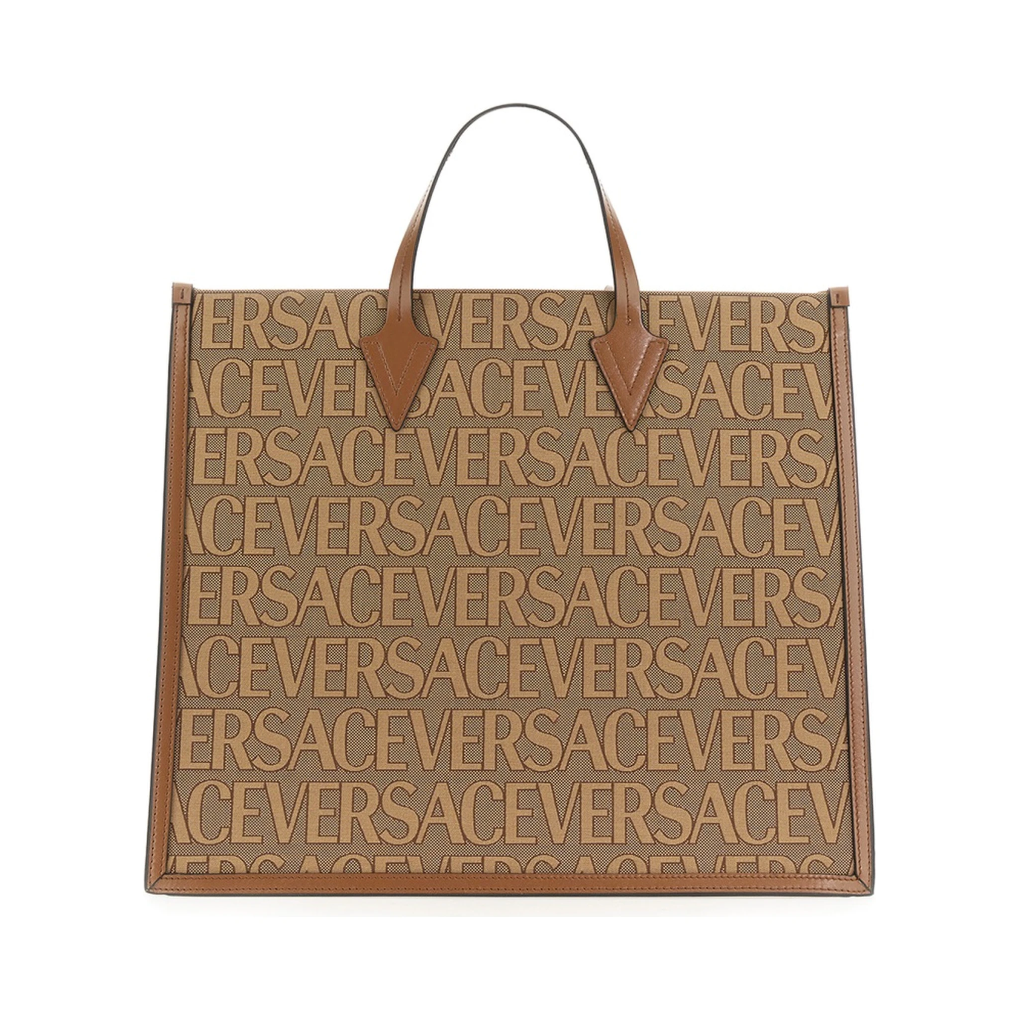 SHOPPER BAG WITH ALLOVER LOGO